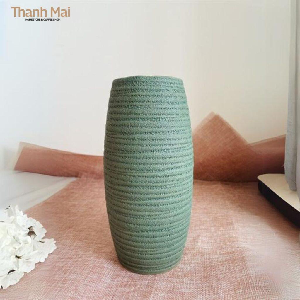 Mẫu bình hoa gốm sứ Bát Tràng tao nhã cắm hoa ngày tết