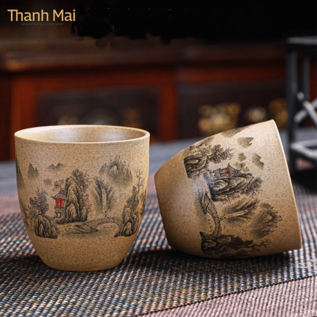 bộ ấm trà gốm sứ