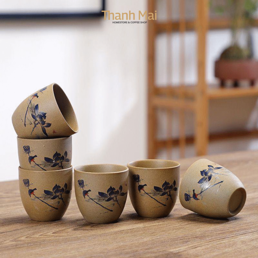 bộ ấm trà gốm sứ