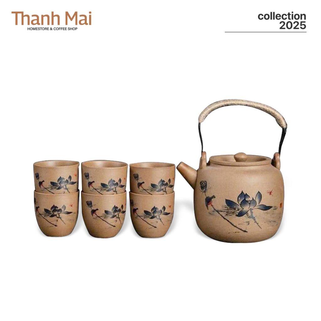 bộ ấm trà gốm sứ